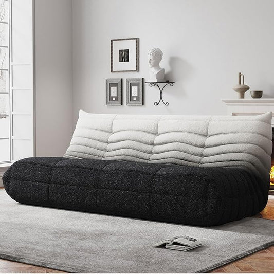 WHGBJA Bean Bag Chair for Adults with Memory Foam Couch, 3 Seater Bean Bag Sofa for Bedroom, Living Room, Reading, Gaming Floor Sofa Couch, Boneless, Comfy
