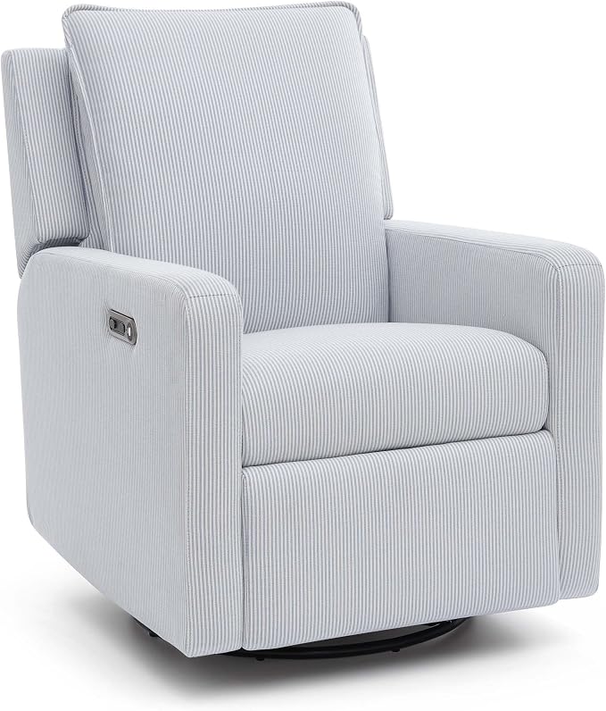 Delta Children - babyGap Harlowe Power Recliner, Sky Blue | Power Recliner with USB-A and Type-C Ports, Greenguard Gold Certified, Stain-Resistant Fabric, Oeko-TEX 100 Certified