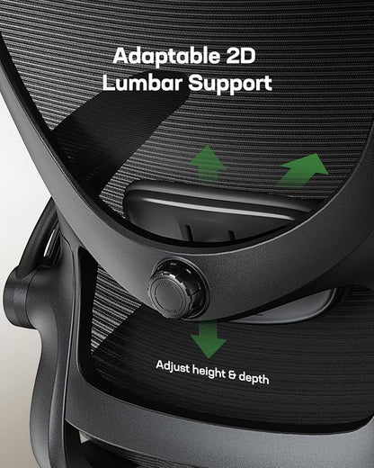 Marsail Ergonomic Office Chair Desk Chair with 3D PU Armrests and Adjustable Lumbar Support Breathable Mesh Chair Executive Rolling Swivel Comfy Task Chair for Home Office Gaming，Pack of 20