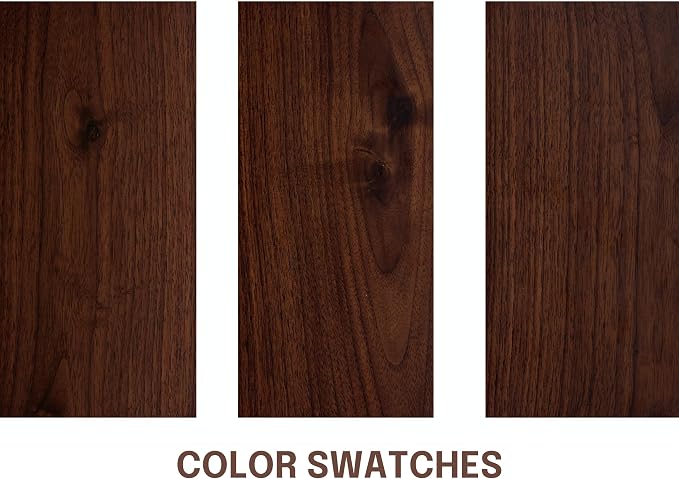 NTC Ruby Wooden Bed Frame with Headboard and Natural Rattan, Solid Oak/Rubber Wood Foundation with Silent Slats, 1000 Lb Capacity, Effortless Assembly (Natural Cane - Dark Walnut, King)