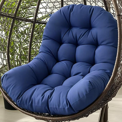 Egg Chair Cushion Replacement Outdoor Hanging Chair Cushion for Patio Furiture Hammock Swing Cushion 47x35x6 Inches (Blue)