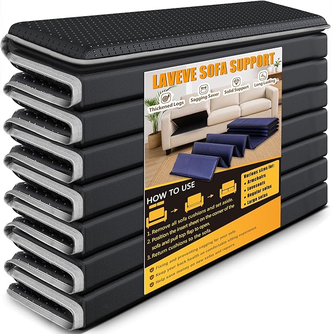 LAVEVE Heavy Duty Couch Cushion Support Board for Sagging Sofa, 21.5''x23'' Extra Thick Solid Wood Under Couch Insert with Anti-Slip Dots, Repair Sagging Spring Sofa and Replace Worn Cushions