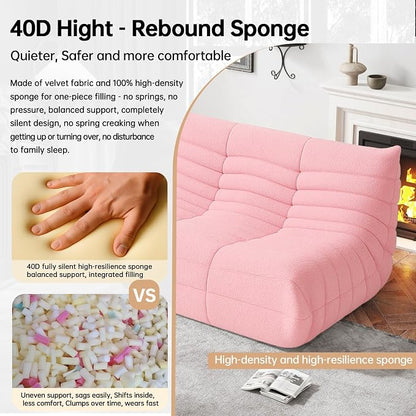 WHGBJA Bean Bag Chairs for Adults with Memory Foam Couch, Loveseat Sofa Chair for Bedroom, Living Room, Reading, Gaming Floor Sofa Couch, Boneless, Comfy