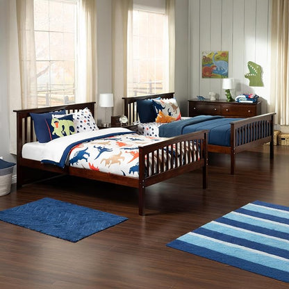 AFI, Columbia Ladder Bunk Bed Full Over Full with Full Trundle, Walnut