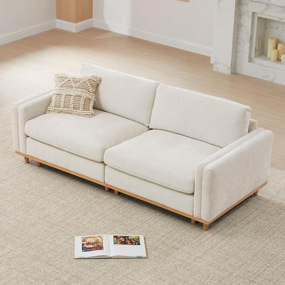 CHITA 83” Super Large Luxury Sectional Modular Sofa, Down Filled, Loveseat, Linen