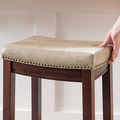 Linon Backless Counter Stool, Brown