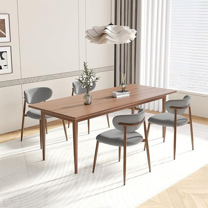 MALOL Upholstered Dining Chairs Set of 4, Curved Back Kitchen Chairs with Metal Legs and Anti Slip Pads, Dining Room Chair for Home and Restaurant, Light Grey