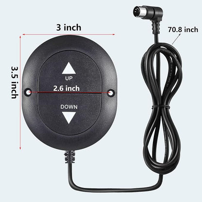 AWINLI 90 ° Curved Oval 2-Button 5-Pin Electric Recliner Manual Controller | Electric Lift Chairs Hand Controller Side Control Handset Replacement Parts,for Limoss,Okin,Lift,Electric Sofa Controller