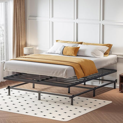 Superay 2 Inch Queen Box Spring Low Profile, Heavy Duty Metal Box Spring Bed Base, Bunkie Board Bed Slat Replacement, Mattress Foundation, Easy Assembly, Noise Free