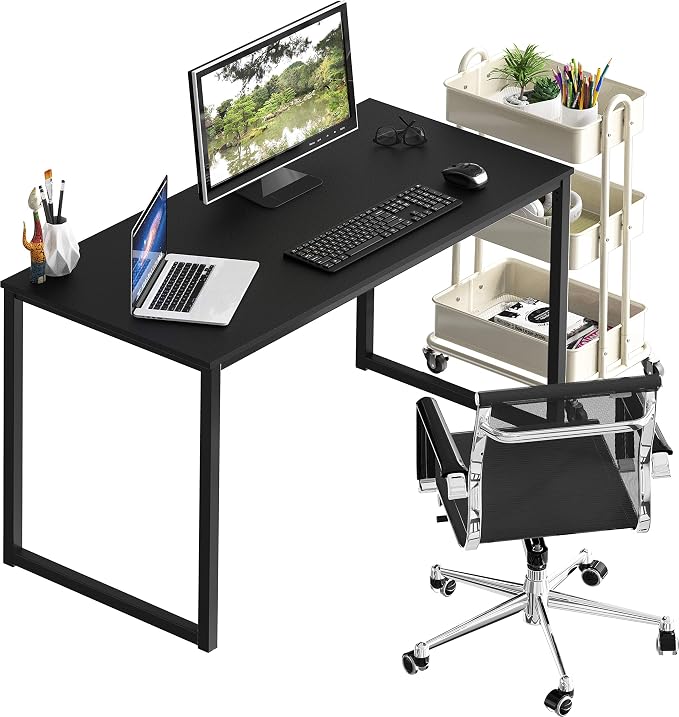 SHW Mission 32-Inch Home Office Computer Desk, Black