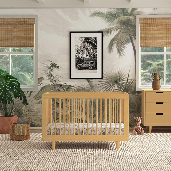 Davinci Marley 3-in-1 Convertible Baby Crib, Honey | GREENGUARD Gold Certified, FSC Certified, Converts to Toddler Bed & Daybed, 4 Adjustable Mattress Heights - Easy Assembly