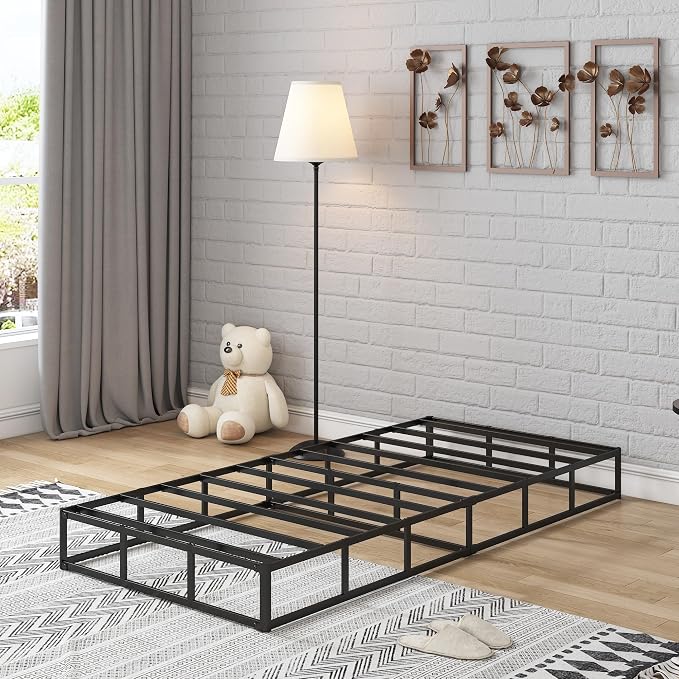 FMDMR Twin Box Spring with Fabric Cover Set,7 Inch High Profile Box Spring Twin with 2500lbs Max Weight Capacity, Durable Mattress Foundation Easy Assembly, Non-Slip, Noise Free