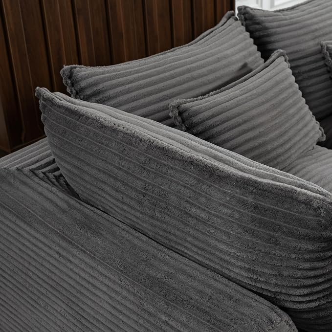 Boneless Couch Sectional Sofas Cloud Couches for Living Room | 74.8'' Modern Modular Cloud Sofa with Pillows for Bedroom