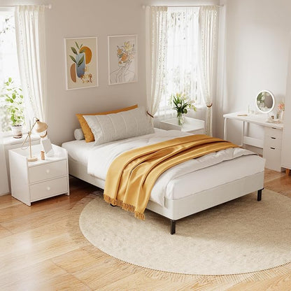 OSASET Twin Box Spring, 7 Inch Twin Box Spring Only, 3000 lbs Heavy Duty Metal Frame Mattress Foundation with Fabric Cover, Easy Assembly-Noise Free