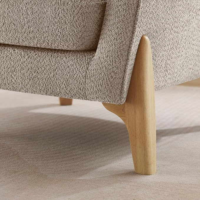 VANOMi 32" Living Room Chairs, Comfy Chair for Bedroom with Thick Cushion, Sharpe Arm Chair for Reading, Office, Apartment, Camel