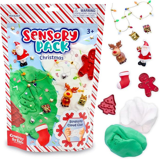 Creativity for Kids Sensory Pack: Christmas - Activities for Kids, Toddler Stocking Stuffers & Sensory Bin Filler, Travel Toys for Toddlers (Ages 3+)