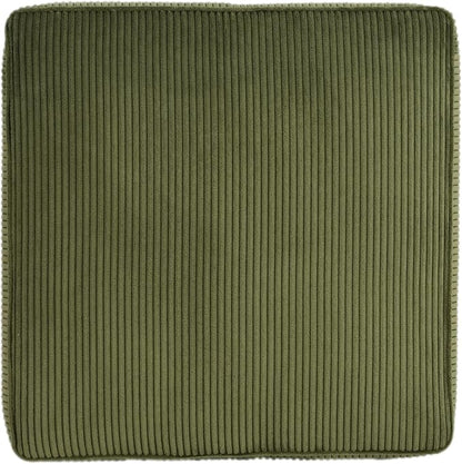 Christopher Knight Home Kyle Corduroy Woven Upholstery Square Ottoman, Living Room Sofa Ottoman with Wood Frame, Comfy Seating Experience with Dense Foam Padding, Non-Marking Foot Caps, Olive Green
