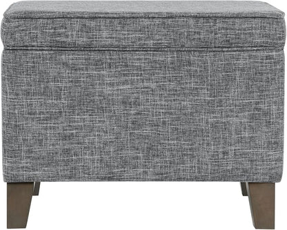 HomePop 24" Medium Square Storage Ottoman - Grey