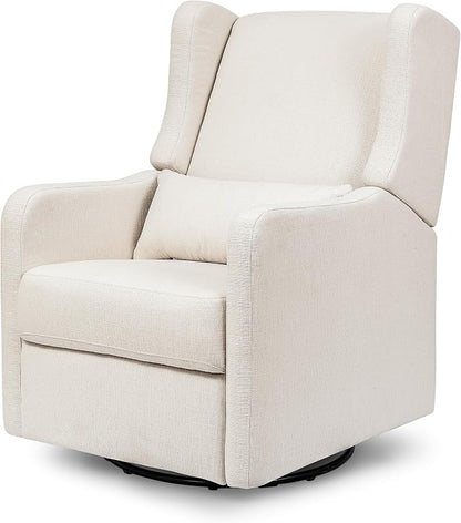 Carter’s Arlo Glider Recliner Nursery Chair - Water & Stain Resistant Glider Rocking Chair for Nursery - GREENGUARD Gold, FSC & Certi-PUR US Certified - Cozy Cream Swivel Rocker Recliner Chair