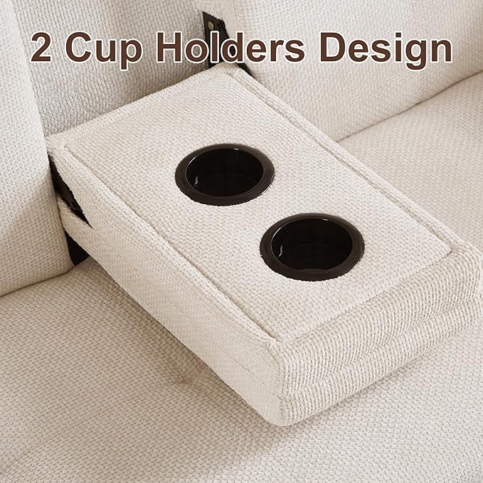 57.48" Convertible Sofa Bed with Cup Holder, Pull Out Sleeper Sofa Bed with USB Charging Ports, 3 in 1 Convertible Sleeper Sofa Bed for Living Room, Apartment, Bedroom, RV, Beige