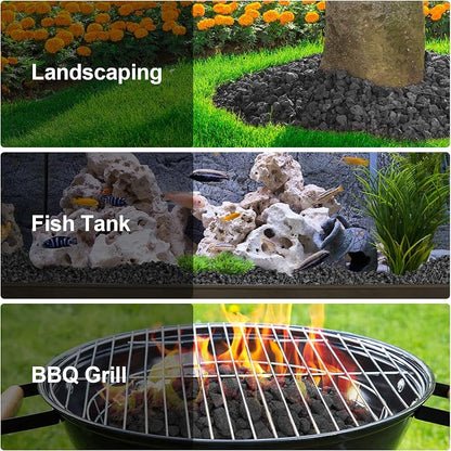 Stanbroil Lava Rock Granules - Decorative Landscaping for Fire Bowls, Fire Pits, Gas Log Sets, Indoor or Outdoor Fireplaces - 10 Pounds (0.1"-0.2")