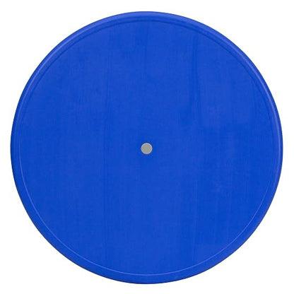 EMMA + OLIVER 33" Round Blue Plastic Height Adjustable Activity Table