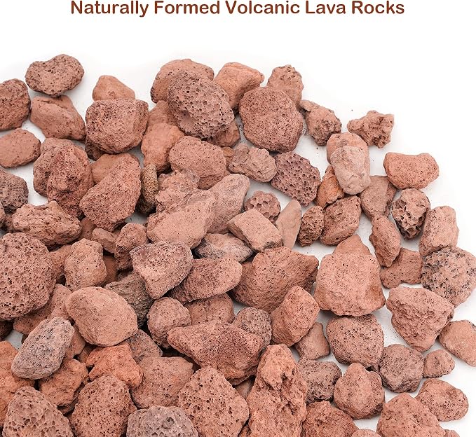 Stanbroil Red Lava Rock Granules for Gas Log Sets and Fireplaces - 10 lb.Bag (0.8"-1.2")
