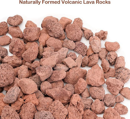 Stanbroil Red Lava Rock Granules for Gas Log Sets and Fireplaces - 10 lb.Bag (0.8"-1.2")