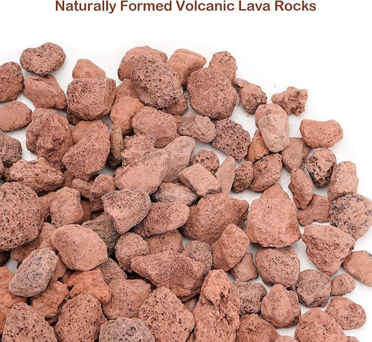 Stanbroil Red Lava Rock Granules for Gas Log Sets and Fireplaces - 10 lb.Bag (0.8"-1.2")