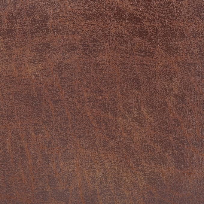 SIMPLIHOME Owen Small Rectangular Storage Ottoman - 36 inch Wide Upholstered Vegan Leather Lift-Top Ottoman in Distressed Saddle Brown, Mid-Century Modern Ottoman for Living Room with Tufted Detail