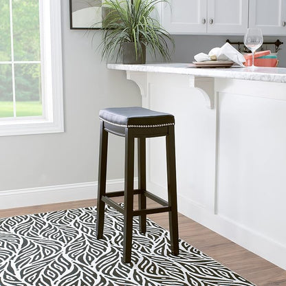 Linon Claridge Bar, Black Stool, 32" X 18.75" X 13"