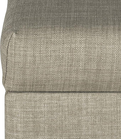 HomePop 22" Medium Rectangular Storage Ottoman - Tan Linen