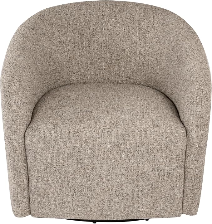 HomePop 360° Swivel Barrel Accent Chair - Midtone Gray Fabric