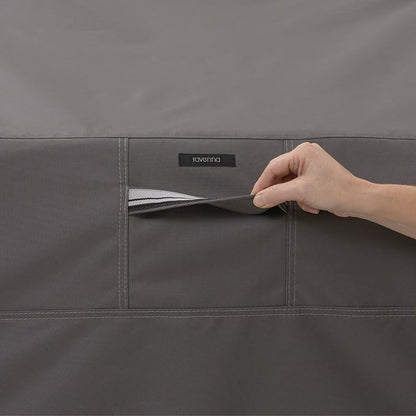 Classic Accessories Ravenna Water-Resistant 40 Inch Rectangular Fire Pit Table Cover, Outdoor Firepit Cover