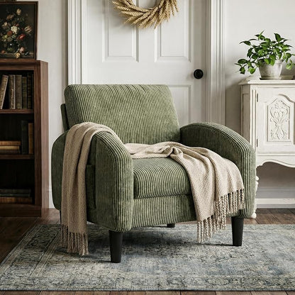 Homkdom Accent Chair for Living Room Chairs Green Reading Chair for Bedroom Mid Century Modern Arm Chair Upholstered Comfy Chair for Apartment, Waiting Room