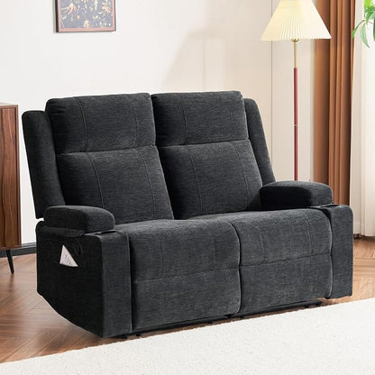 GUEAPY 55" Manual Reclining Loveseat Sofa – Space Saving RV Couch with Cup Holders, Dual Seat Reclining & Love Seat Design, Ideal for RV Campers, Motorhomes & Living Room