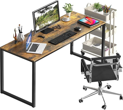 SHW Mission 48-Inch Home Office Computer Desk, Rustic Brown