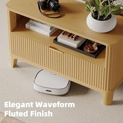 31.5" Square Fluted Lift Top Coffee Table for Living Room, Fluted Lift Top Coffee Tables with Hidden Storage, Modern Center Table,Giratree Stand Up Coffee Table for Home Living Room Office