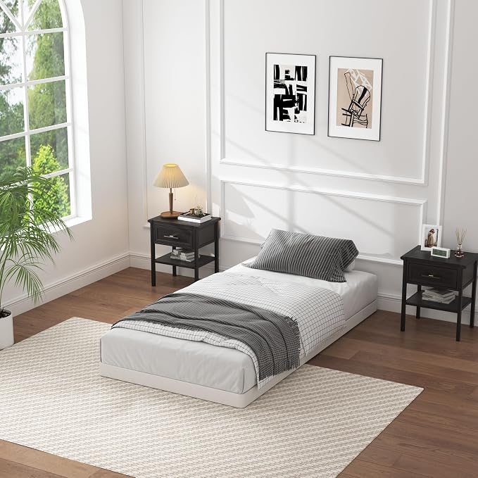 OSASET Low Profile Box Spring Twin - 3 Inch Box Spring for Twin Heavy Duty Bed Foundation Metal Bed Base Easy Assembly