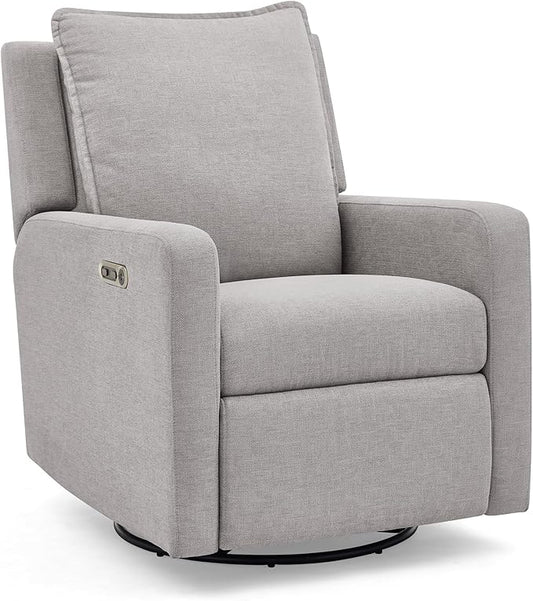 babyGap Harlowe Power Recliner with USB-A & Charging Port by Delta Children - Greenguard Gold Certified – Stain-Resistant Performance Fabric is Oeko-TEX Standard 100 Certified, Ash
