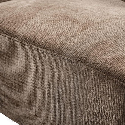 Christopher Knight Home Grelyn 140" Modular Sectional Sofa Couch, Wool Fabric Boneless Cloud Couch, Fully Compressed Home Sofa Living Room, 3-Piece Lounge Sofa with Chaise, Fully Assembled, Brown