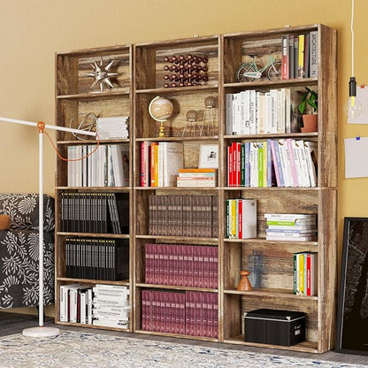IRONCK Bookshelves and Bookcases Floor Standing 6 Tiers Display Storage Shelves 70 in Tall Bookcase Home Decor Furniture for Home Office, Living Room, Bed Room