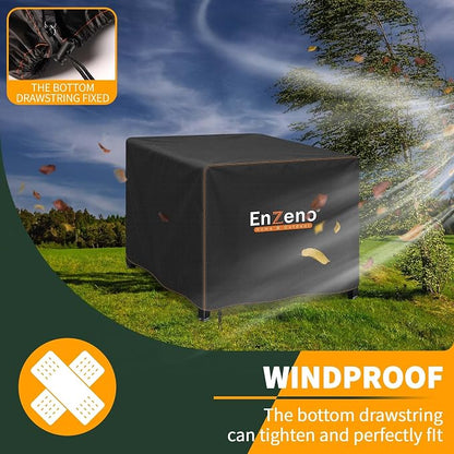 Enzeno Fire Pit Cover Square,Outdoor Firepit Cover Waterproof,Oxford Cloth Patio Fire Table Cover for Outdoor Fire Pit,Fits 30-31 inch Gas Firepit Covers(31" L x 31" W x 25" H)