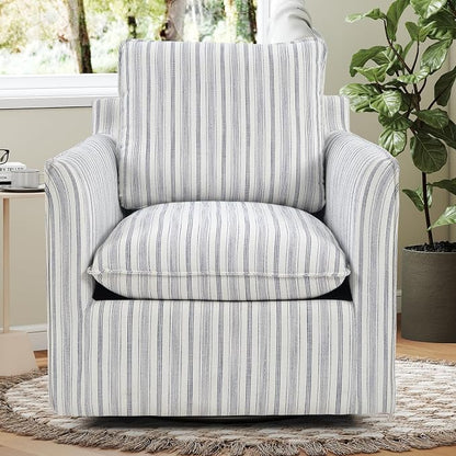 INZOY Swivel Accent Chair Set of 2, Upholstered Square Chair, Swivel Barrel Reading Chair with Thick Padded Backrest Cushion for Living Room Bedroom Small Space, Grey