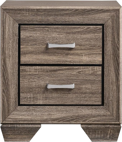 Coaster Home Furnishings Kauffman Transitional 5-Piece Bedroom Set California King Size Panel Bed Frame 54-inch Headboard Washed Taupe 204191KW-S5