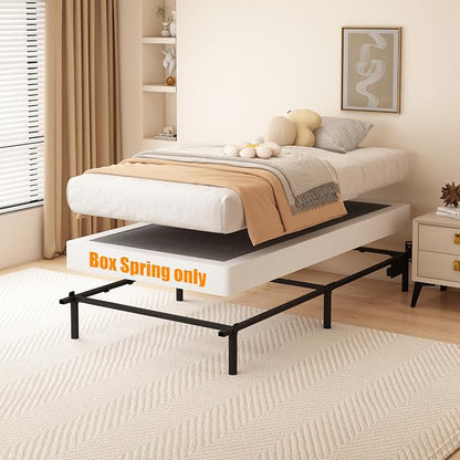 DORITRON 5 Inch Box Spring Twin Size, 1500lbs Heavy Duty Twin Bed Box Spring Bed Base Metal Mattress Foundation, Easy Assembly, Noise Free