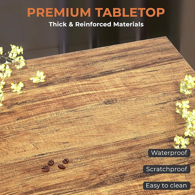 GreenForest Rustic Living Room Coffee Table with 2 Tier Storage | X Metal Frame Square Center Table with Seamless One-Piece Tabletop,27.55 inch Sofa Table,Scratch-resistant,Walnut