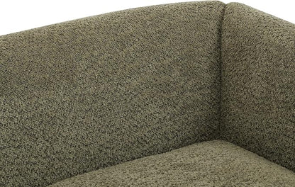 Christopher Knight Home Almad 2 Pieces Sofa Couch Set, Cozy 3-Seater Sofa and Loveseat for Living Room, Upholstered Couch Chair, Soft Seating Lounge Sofa with Wood Frame, Boucle Fabric, Olive Green