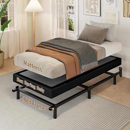 Twin Size 5 Inch Box Spring - Heavy Duty Metal Mattress Foundation (2500lbs Capacity), Noise-Free, Easy Assembly