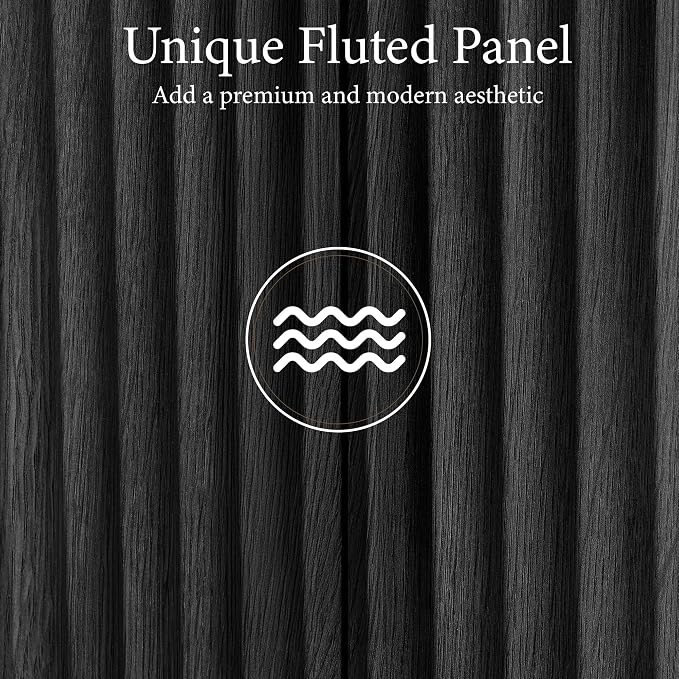 Brafab 67" Fluted Armoire Wardrobe Closet with Drawers and Doors, Wooden Wardrobe Cabinet with Adjustable Shelves, Modern Storage for Clothes, Coats for Bedroom,Black (1 pcs)